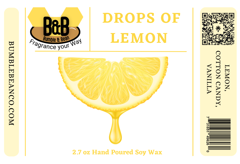 Drops of Lemon Soy Wax Melt